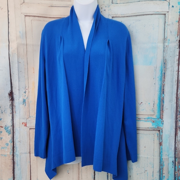 Lafayette 148 Royal Blue Open Cardigan - Picture 1 of 6